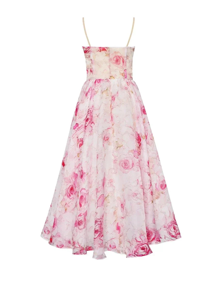 Robe sans manches imprimée Emilia-Élégante