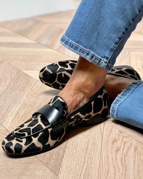 Daphne | Mocassin en Imprimé Animal Avec Détail Élégant