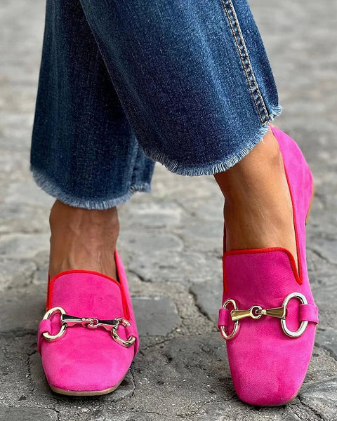 Bella | Mocassin Fluorescent avec Détail Métallique