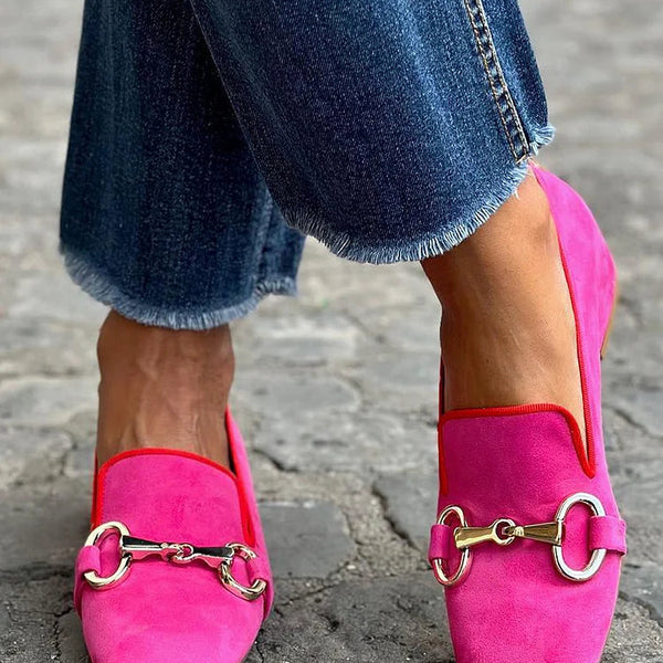 Bella | Mocassin Fluorescent avec Détail Métallique
