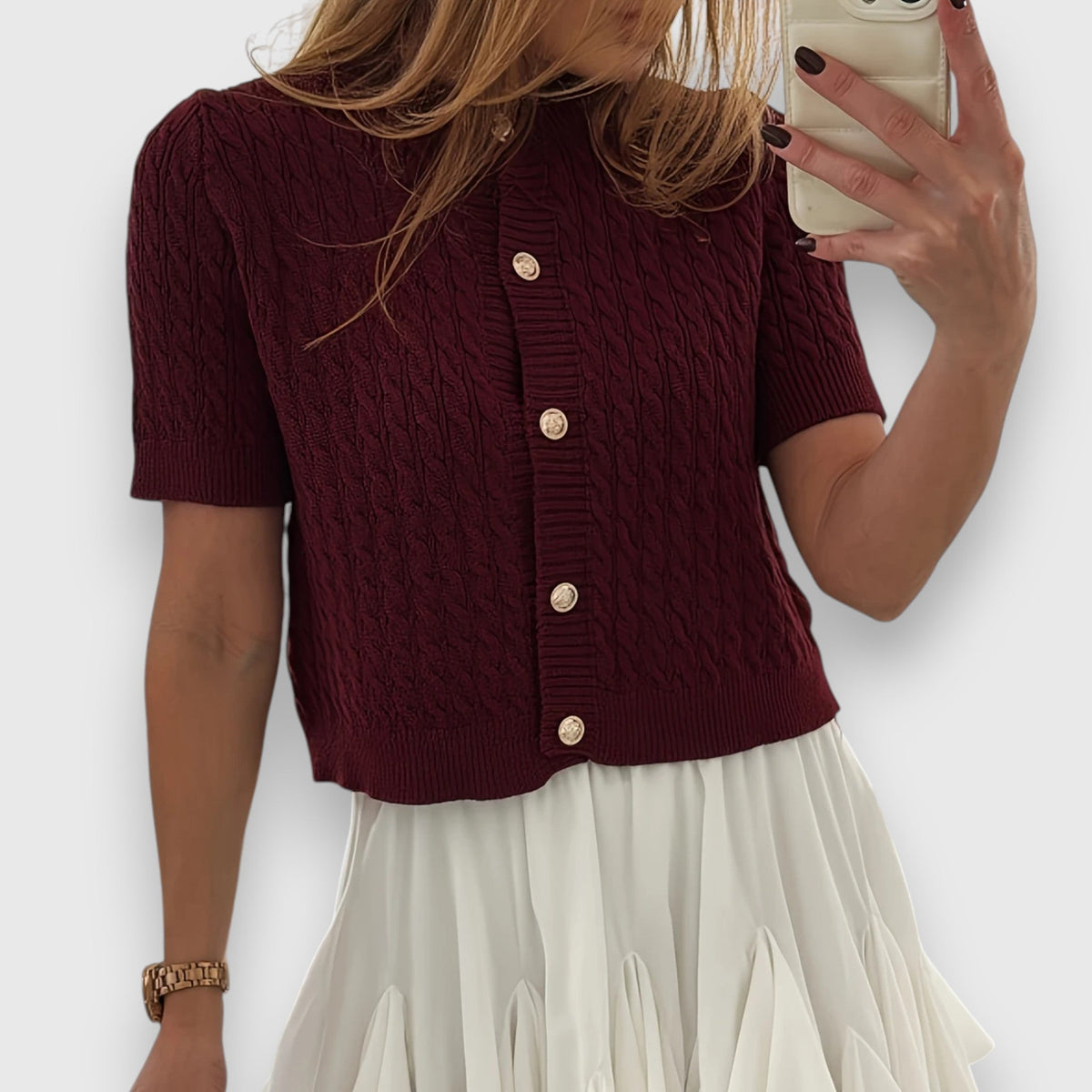 Liova – Cardigan Court avec Boutons