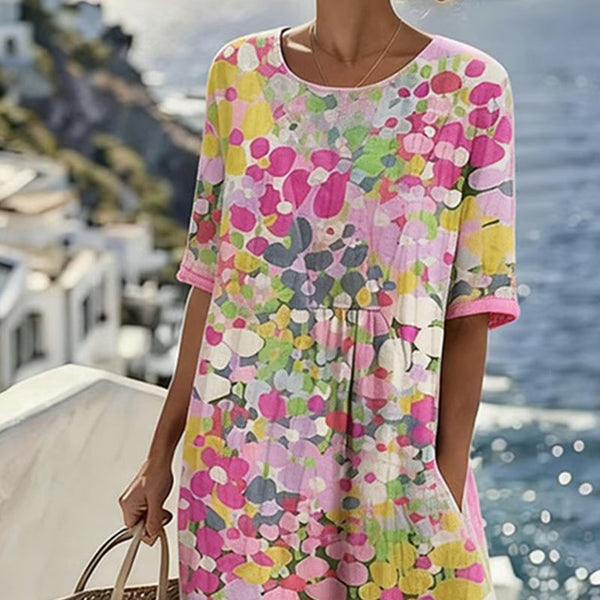 Emma Floral Pocket Midi Dress