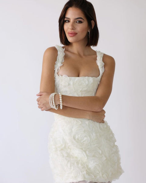 Robe Mini Corset Étreinte Fleurie
