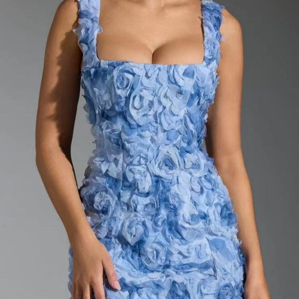 Robe Mini Corset Étreinte Fleurie