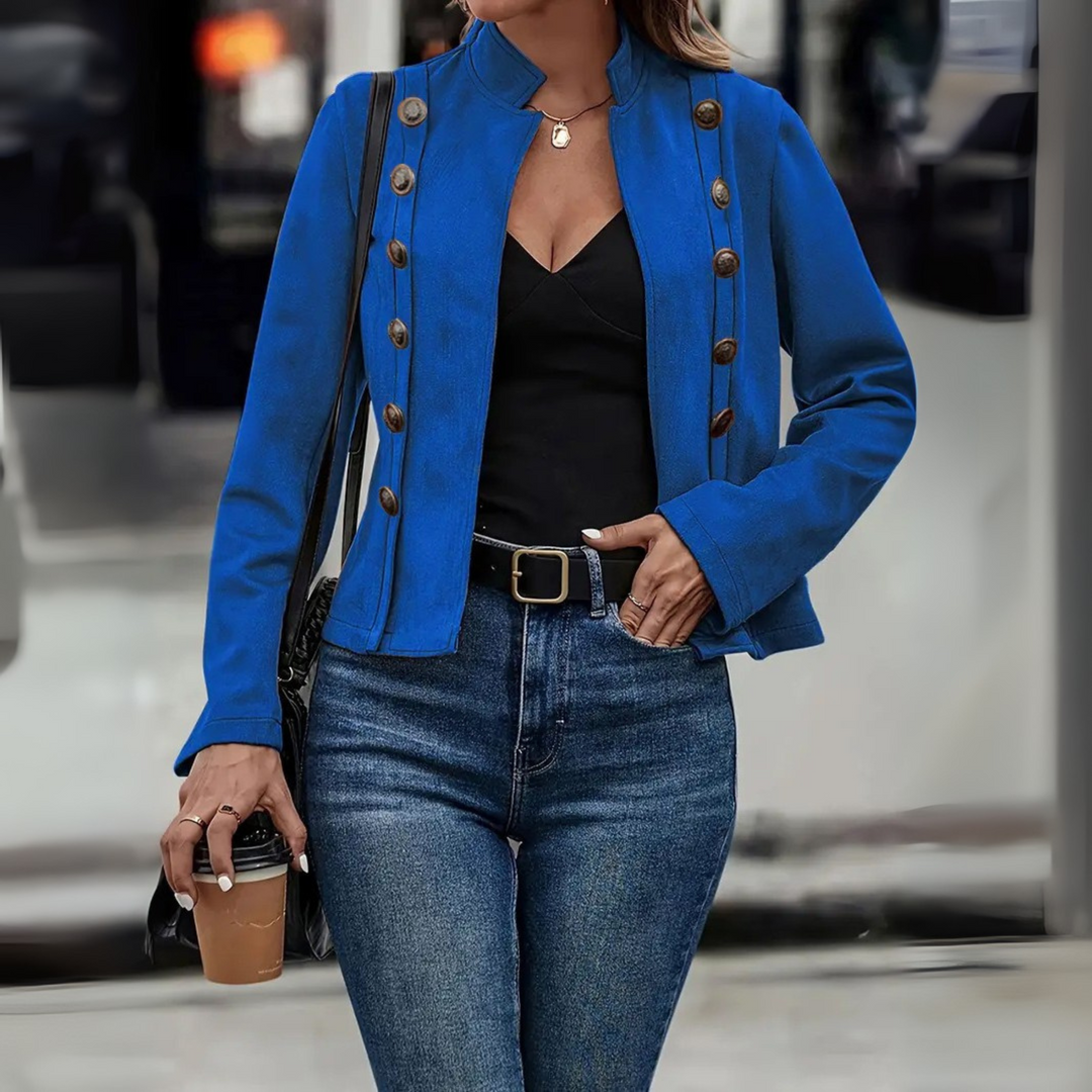 TASMIN™ - Veste Longue à Manches Longues Slim Fit Vintage