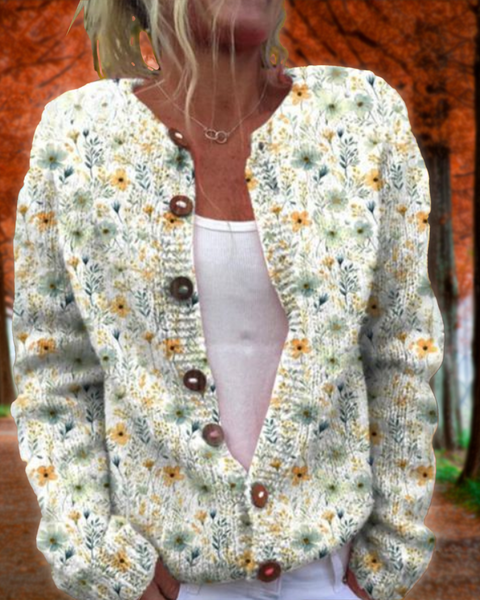 Marfisa | Cardigan à Imprimé Floral