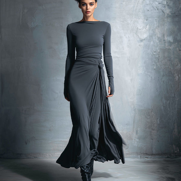 Gabriella – Long dress with side knot