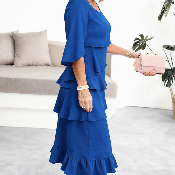 Margaret | Ruffle Midi Dress