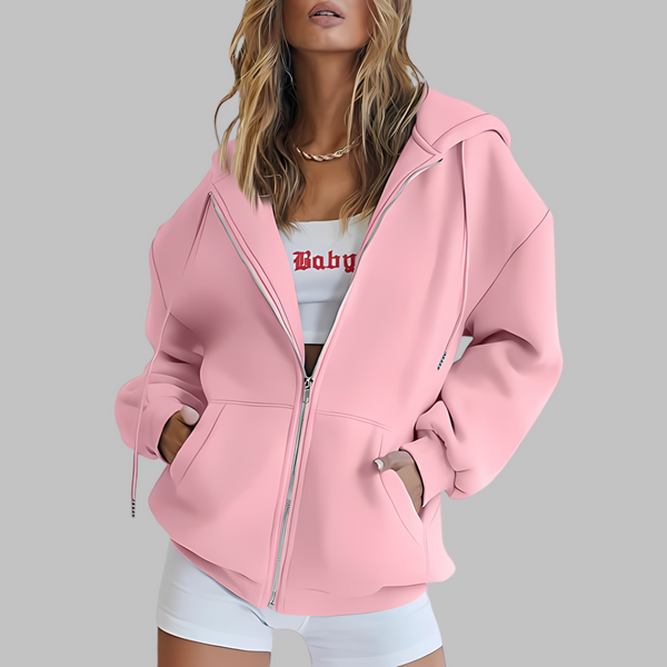 LILMA™ - Veste à Capuche Oversized avec Fermeture Éclair