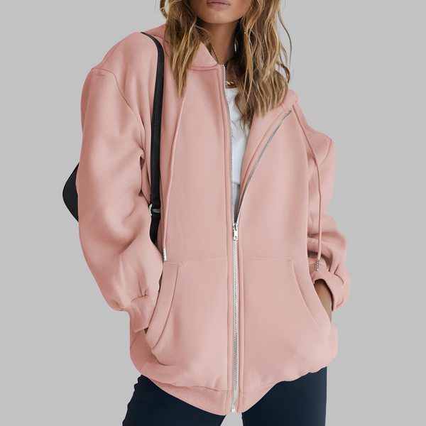 LILMA™ - Veste à Capuche Oversized avec Fermeture Éclair