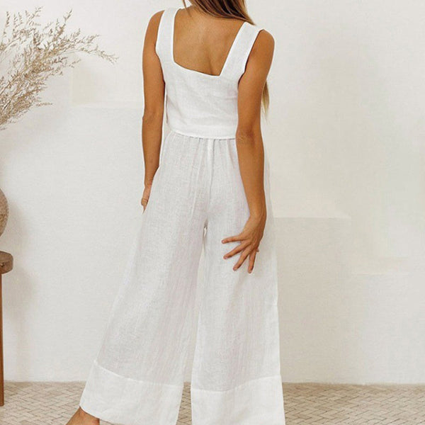 Milena - Ensemble Haut Minimaliste et Pantalon Large
