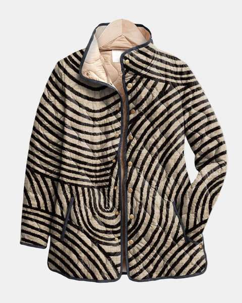Inaya | Veste Matelassée avec Design Circulaire Dessiné à la Main