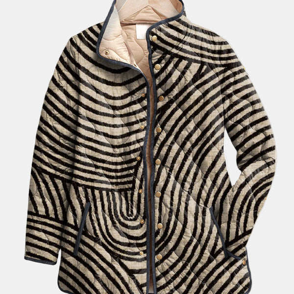 Inaya | Veste Matelassée avec Design Circulaire Dessiné à la Main