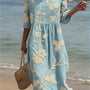 Kimberly | Plant & Flower Print Midi Dress