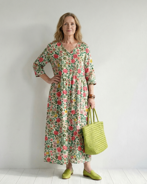 Colin | Scatter Flower Midi Dress