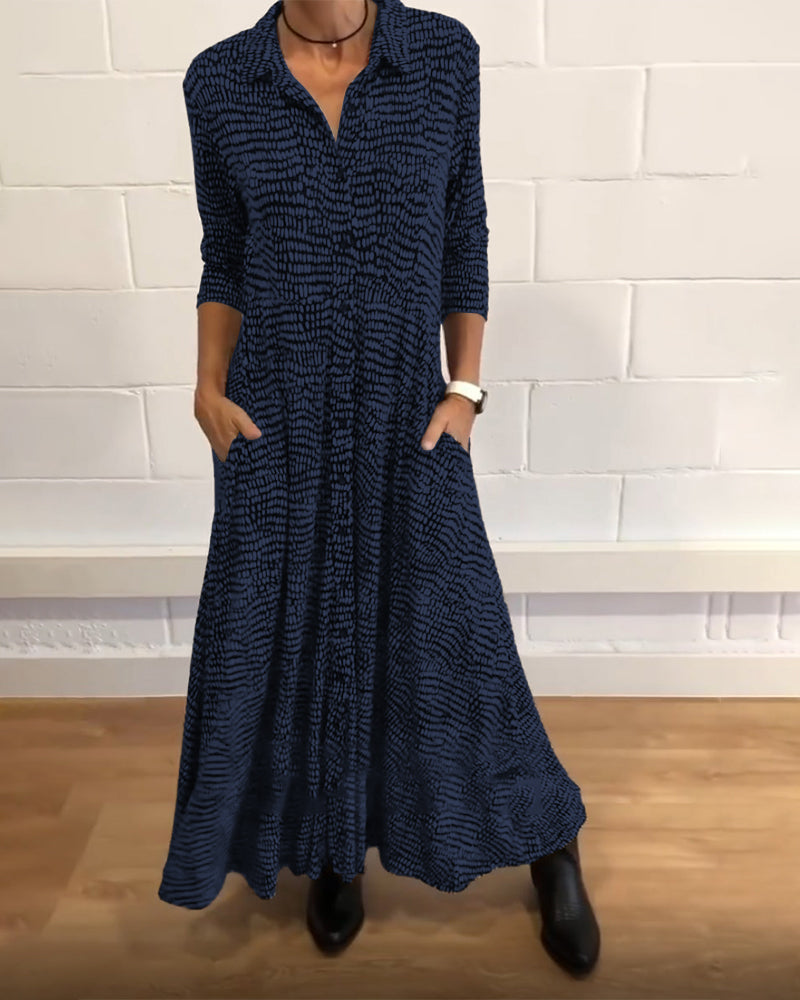 Lyvéa | Robe Midi Sophistiquée avec Poches