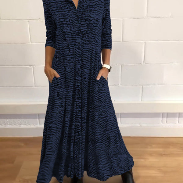 Lyvéa | Robe Midi Sophistiquée avec Poches
