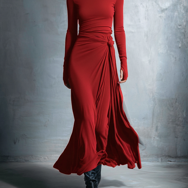 Gabriella – Long dress with side knot