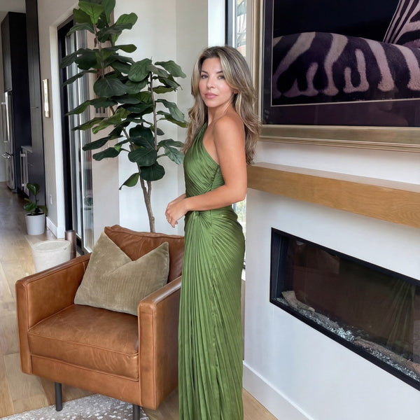 Aurelia – One-Shoulder Pleated Dress
