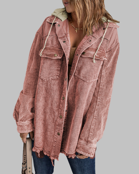 DABRINA™ - Veste à Capuche Classique à Boutons Longs