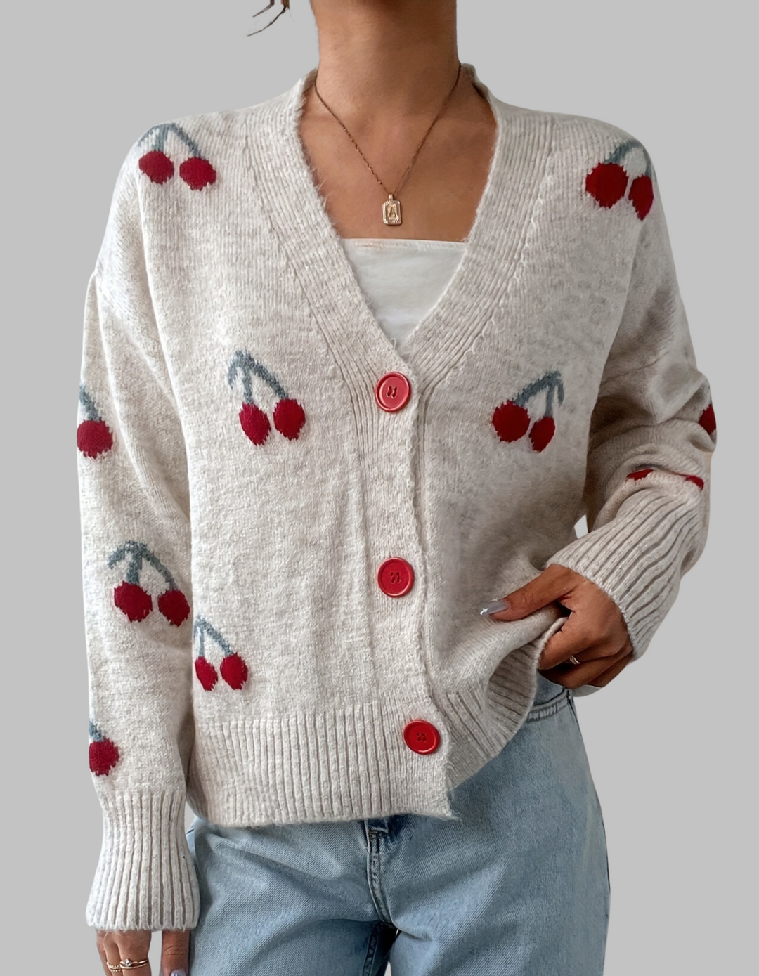 Yeva | Cardigan Chic à Boutons avec Manches Longues