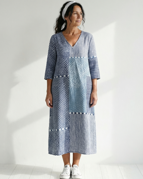 Nolan | Fit Patchwork Midi Dress