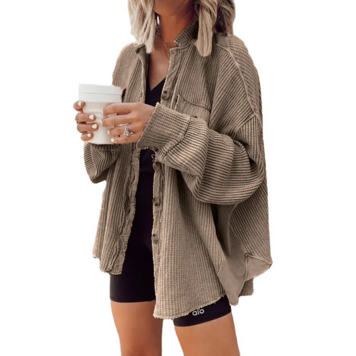 JASLENE™ – Veste à Boutons Longue Manche Confortable