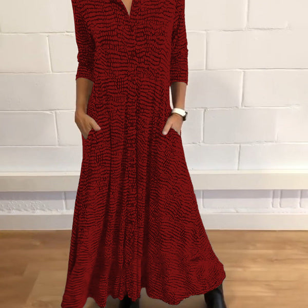 Lyvéa | Robe Midi Sophistiquée avec Poches