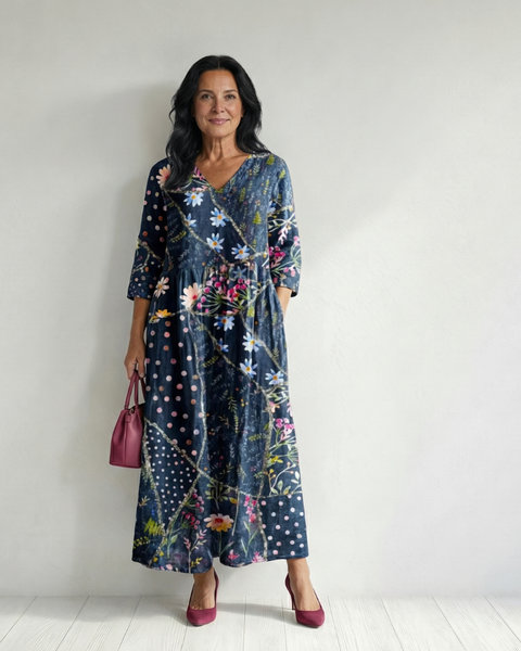 Zane | Easy Gather Floral Midi Dress