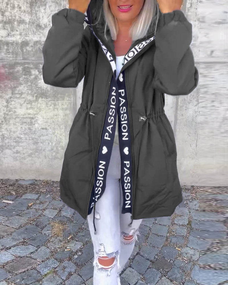 Hoodie Noir avec Imprimé "Passion🖤"