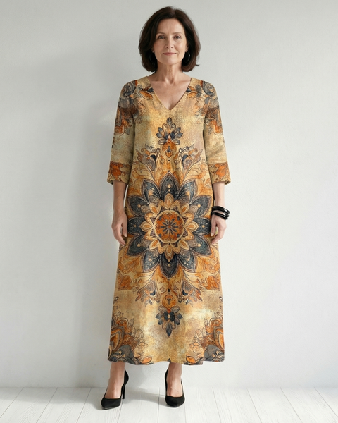 Damon | Gentle Floral Midi Dress