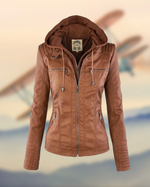 KAROLINE™ La Veste en Cuir Élégante et Unique