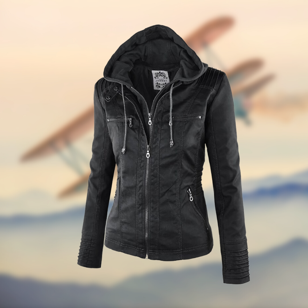 KAROLINE™ La Veste en Cuir Élégante et Unique