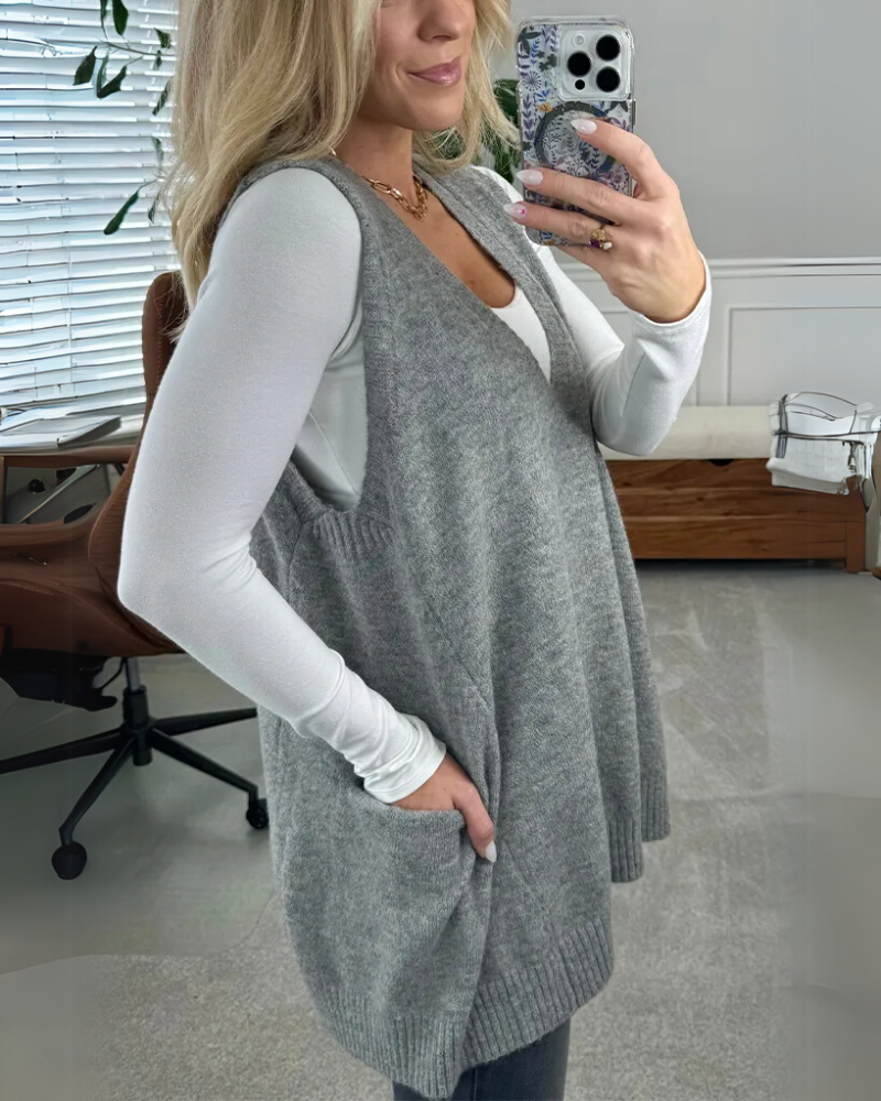 Amisa | Gilet Tricoté Confortable