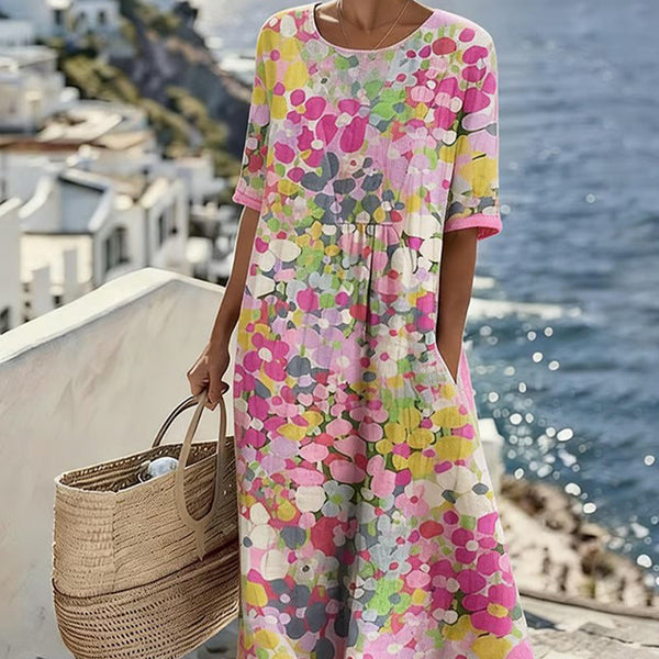 Emma Floral Pocket Midi Dress