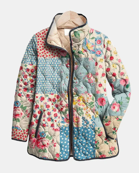 Liora | Manteau Matelassé Floral Charmant