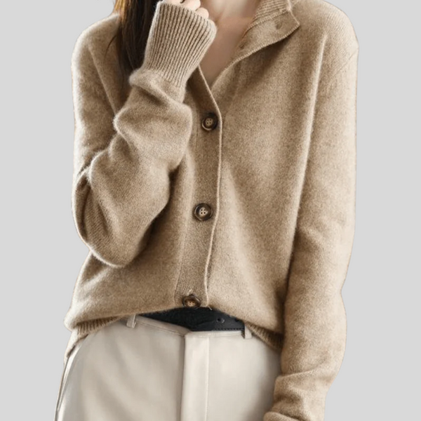 Claire | Cardigan en Cachemire de Style Rétro