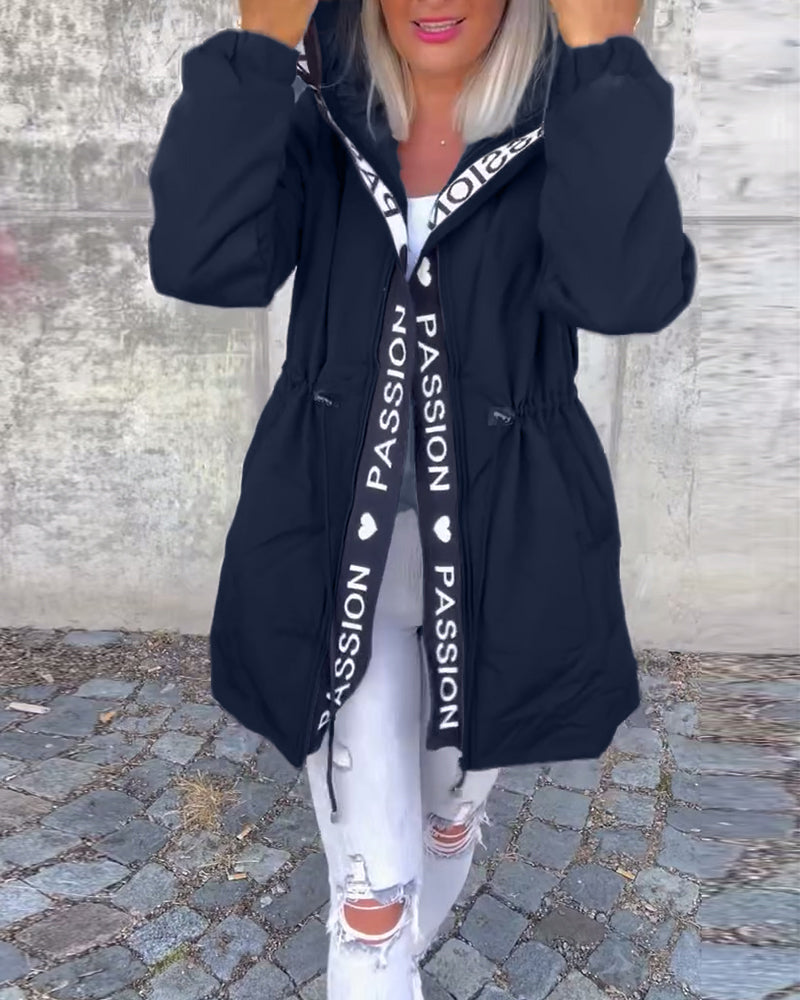 Hoodie Noir avec Imprimé "Passion🖤"