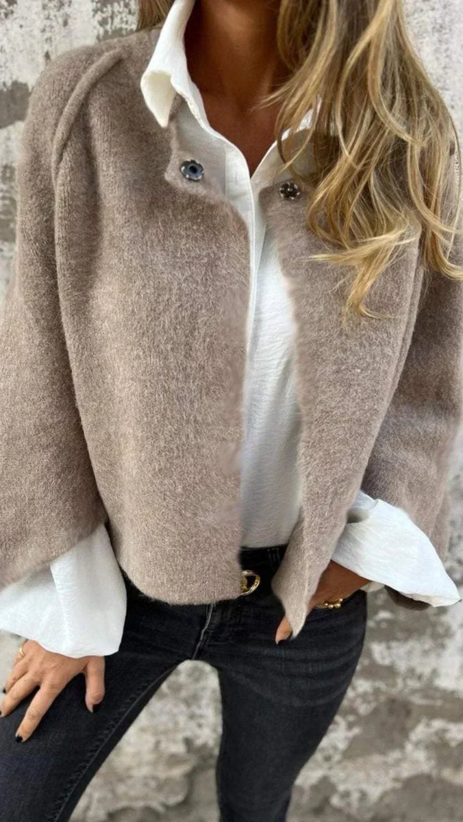 Amelia | Manteau Classique Élégant avec Col Rond