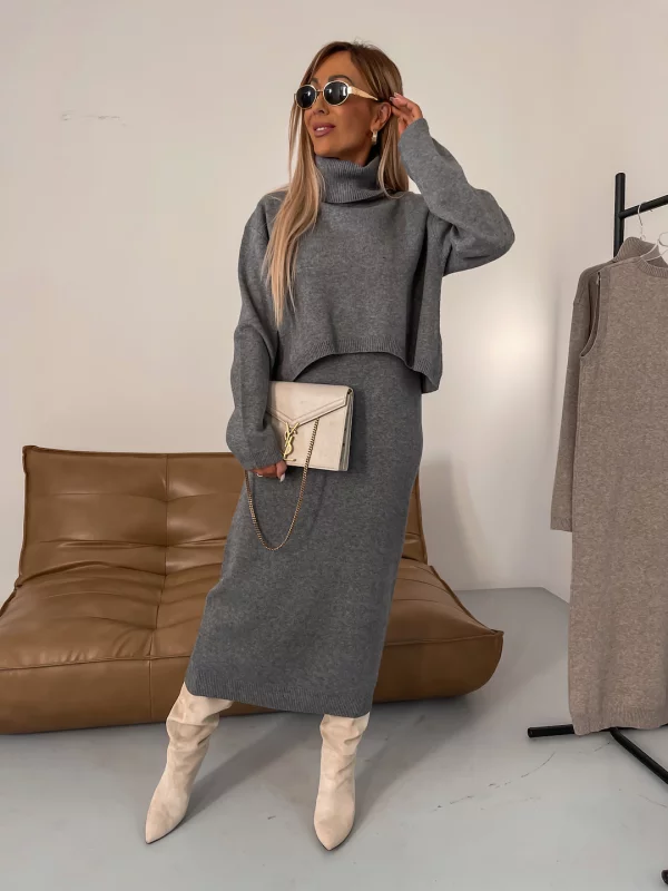 Natasha | Ensemble Robe Tricotée & Pull