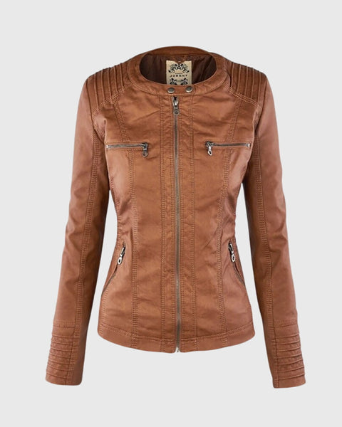Karoline – Veste en Cuir Élégante