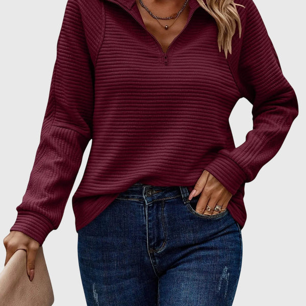 Molly | Pull élégant à demi-fermeture éclair