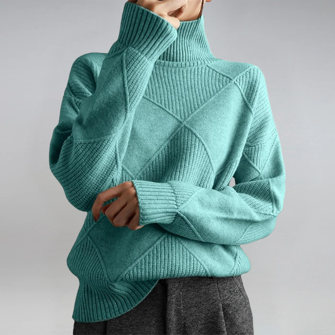 Lauren | Pull Col Roulé en Cachemire Luxe
