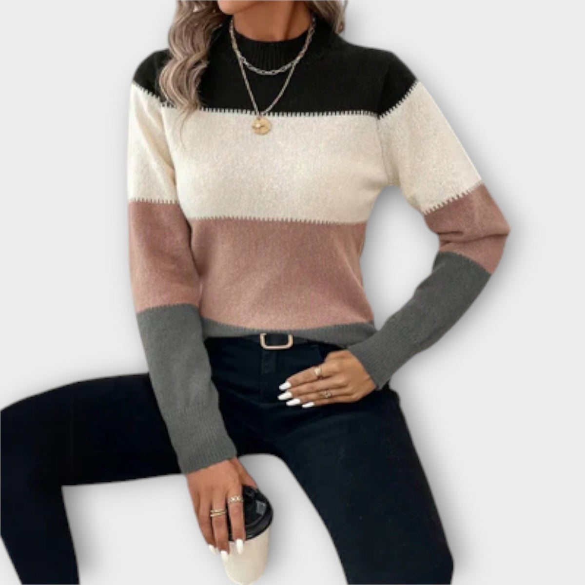 Eliana | Pull à Rayures Stylé
