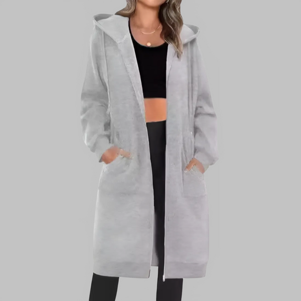 TIOMARA™ - Veste Longue Oversized à Zip Décontractée