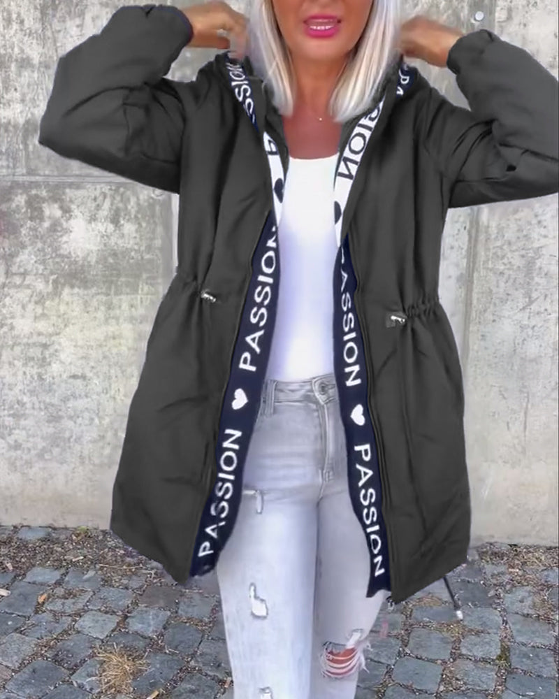Hoodie Noir avec Imprimé "Passion🖤"