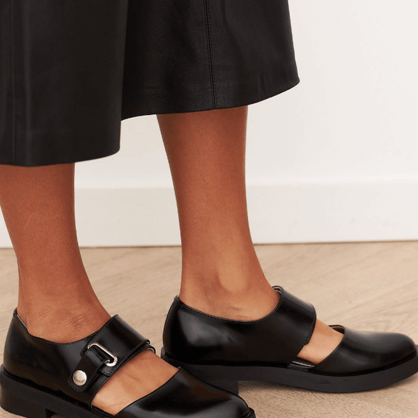 Angela | Mocassins noirs à boucle