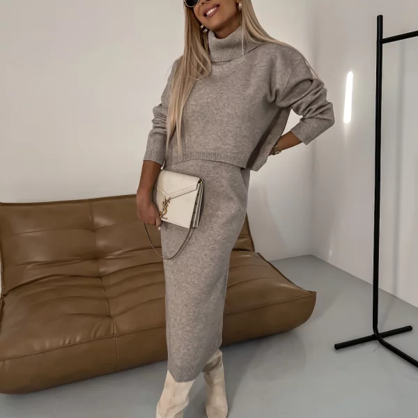 Natasha | Ensemble Robe Tricotée & Pull