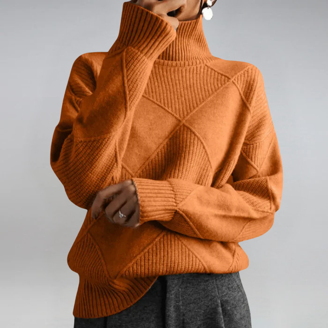 Lauren | Pull Col Roulé en Cachemire Luxe