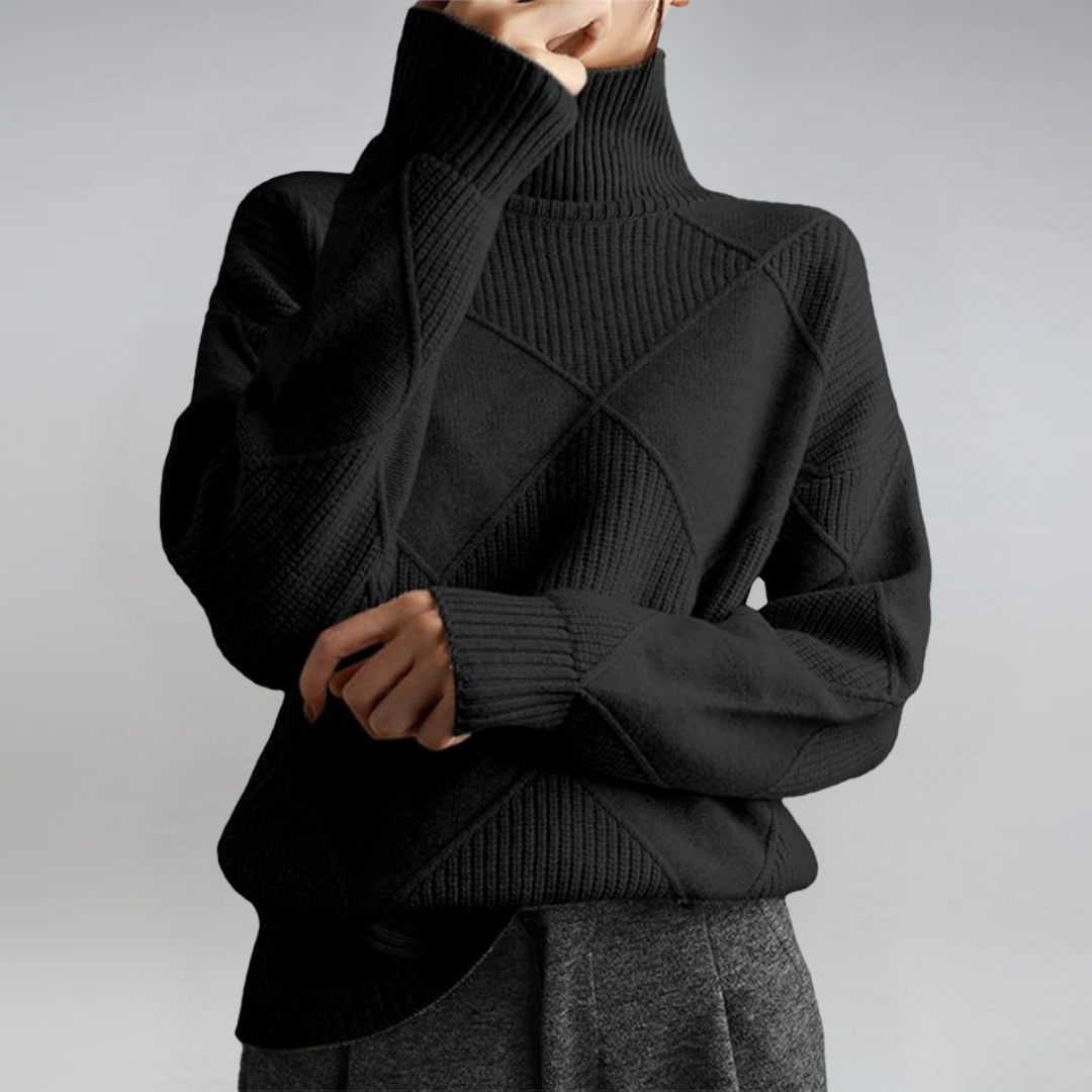 Lauren | Pull Col Roulé en Cachemire Luxe
